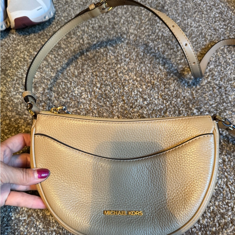 Michael Kors Tan Leather Crossbody Bag